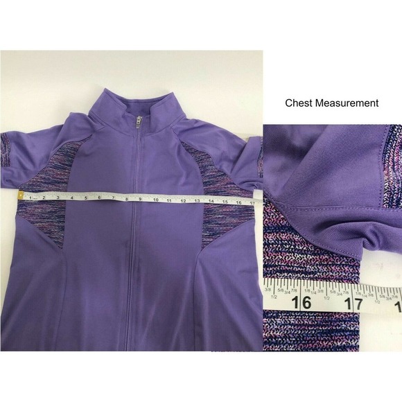 Girls Champion C9 Lavender Purple Track Full Zip Shirt Top XL 14-16 Long Sleeve - Picture 7 of 12
